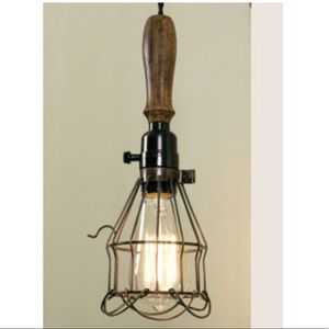 Set of two farmhouse barn light fixture lamps